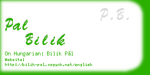pal bilik business card