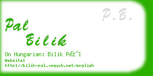 pal bilik business card